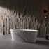 63 in Marble Vein Solid Surface Tub with Ergonomic Backrest