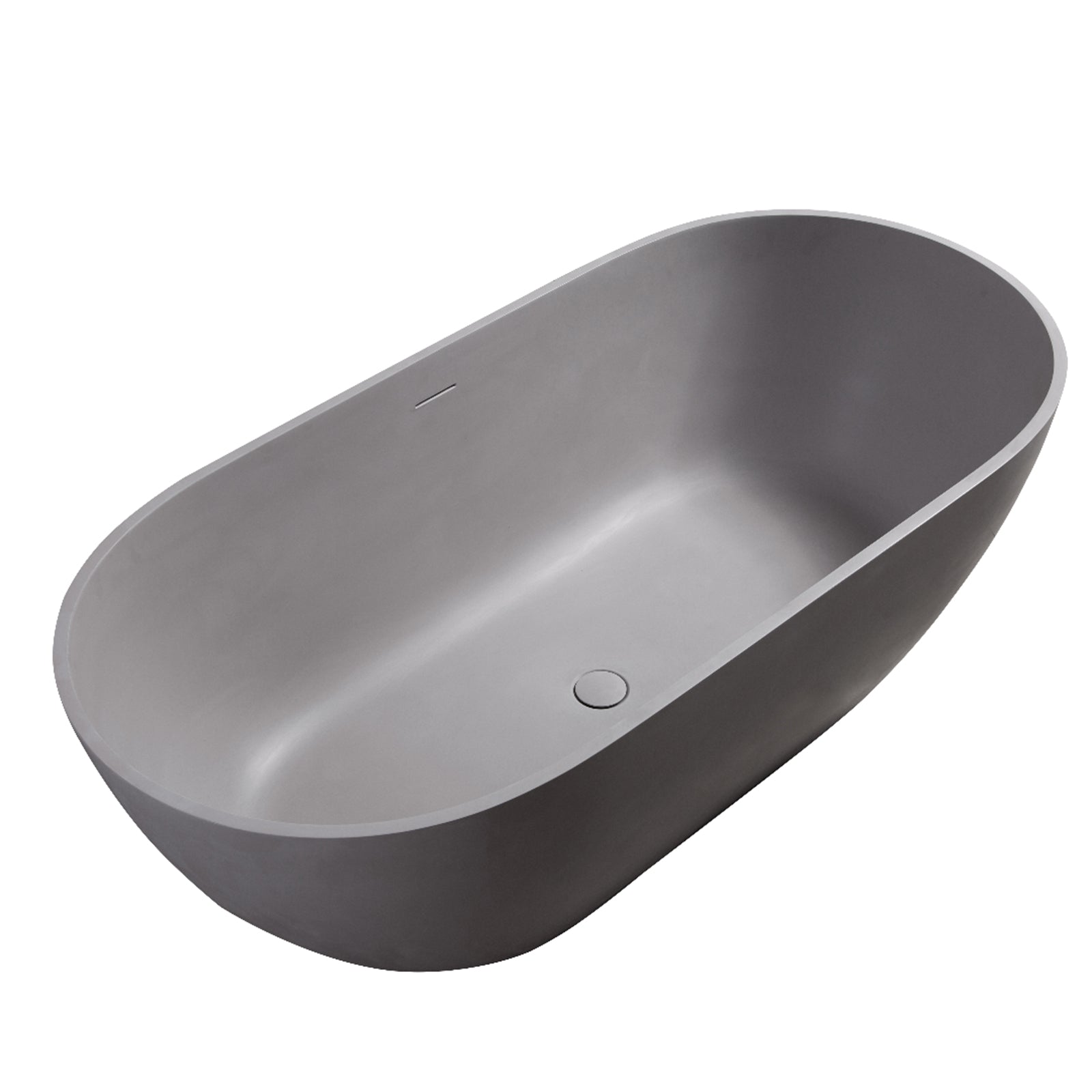 63 inch luxury bathtub made from engineered stone with smooth finish
