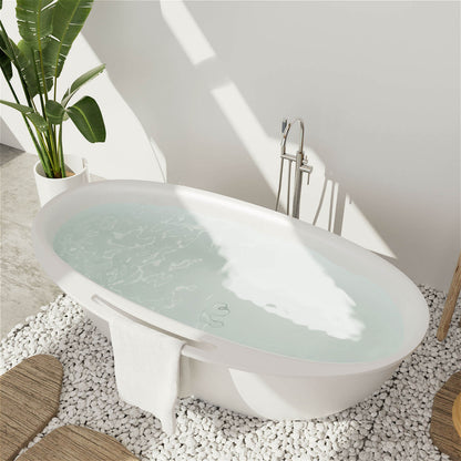 63 inch Freestanding tub with Shelf