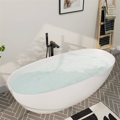 White Freestanding Oval tub