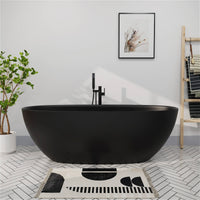 65'' Modern Oval Freestanding Soaking Bathtub