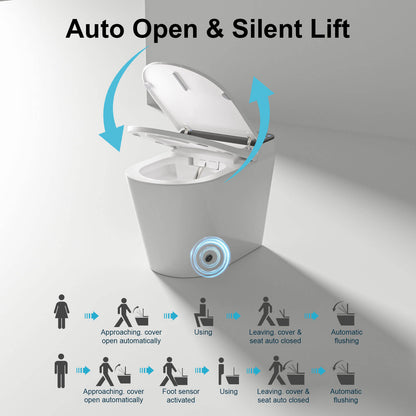 GIVINGTREE Smart Toilet with Bidet Built in, Heated Seat, Automatic Flush, Night Light