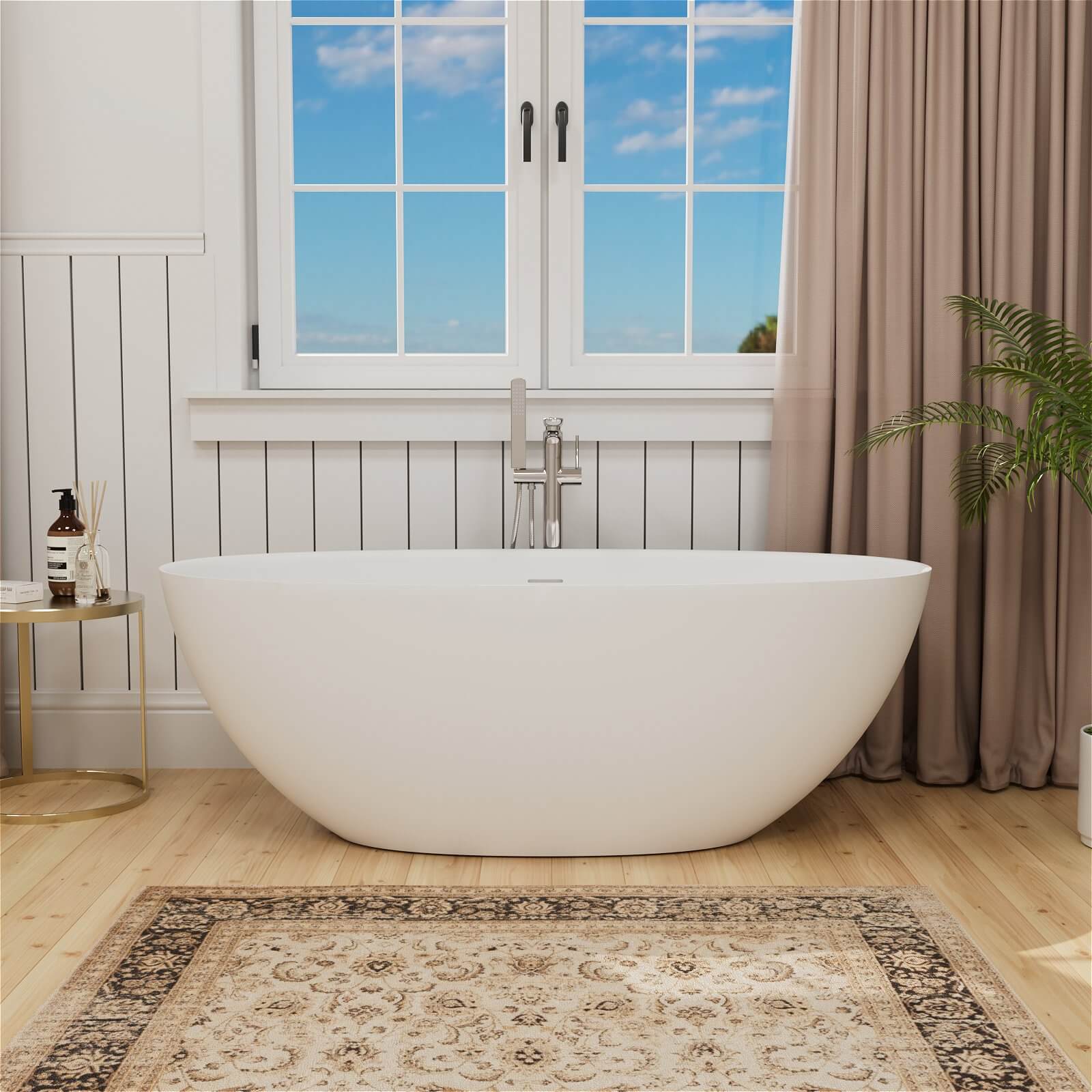 67 in Frosted Freestanding Bathtub