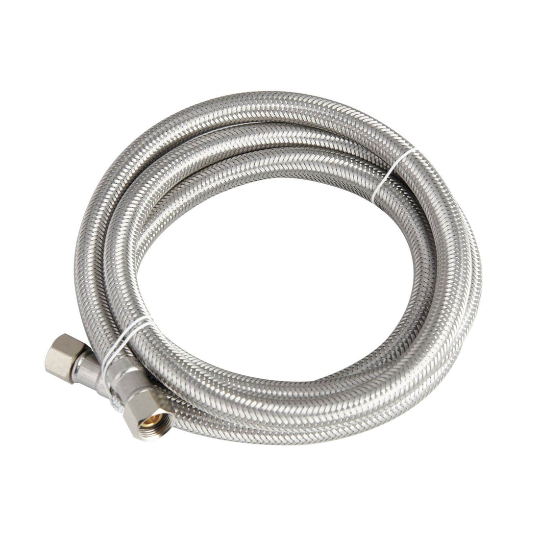6FT Stainless Steel Dishwasher Supply Line with 3/8 Inch Brass Compression Connections
