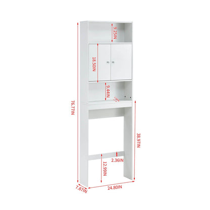 GIVING TREE Over The Toilet Storage Cabinet with Shelf and Double Doors