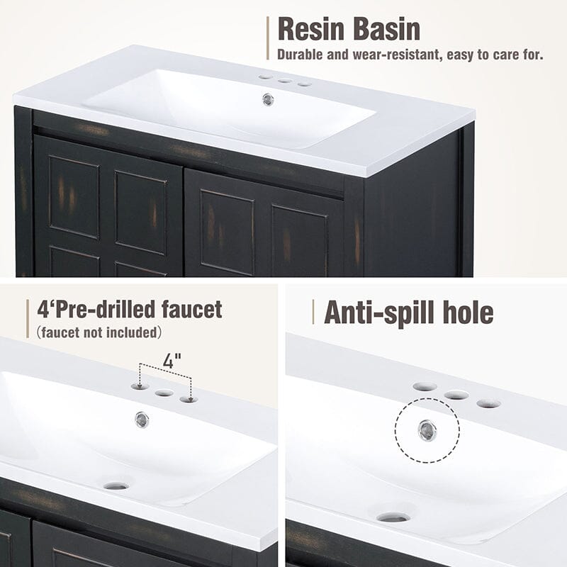 Handcrafted solid wood bathroom cabinet with a grid-patterned design and ample storage space