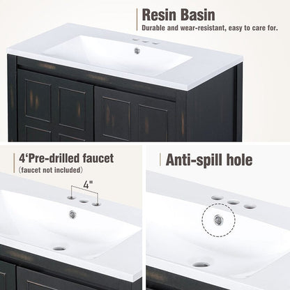 Handcrafted solid wood bathroom cabinet with a grid-patterned design and ample storage space