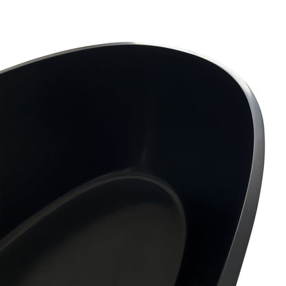 55&quot; Solid Surface Stone Resin Oval-shaped Freestanding Soaking Bathtub with Overflow