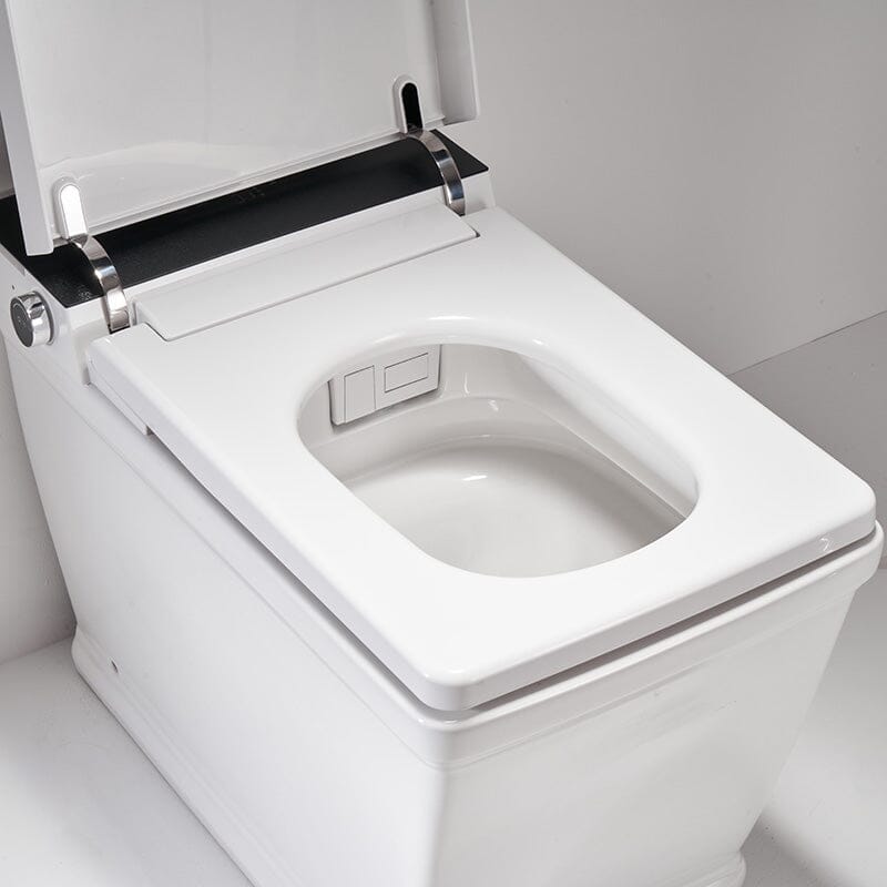 Modern Floor Mounted Square Smart Toilet with Remote Control and Automatic Cover