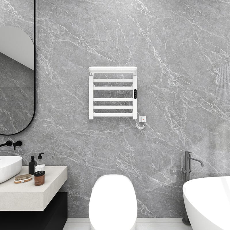 Bathroom Wall Mounted Smart Heated Towel Rack with Top Shelf