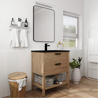 30-inch Freestanding Plywood Bathroom Vanity With Tops and 2 Drawers