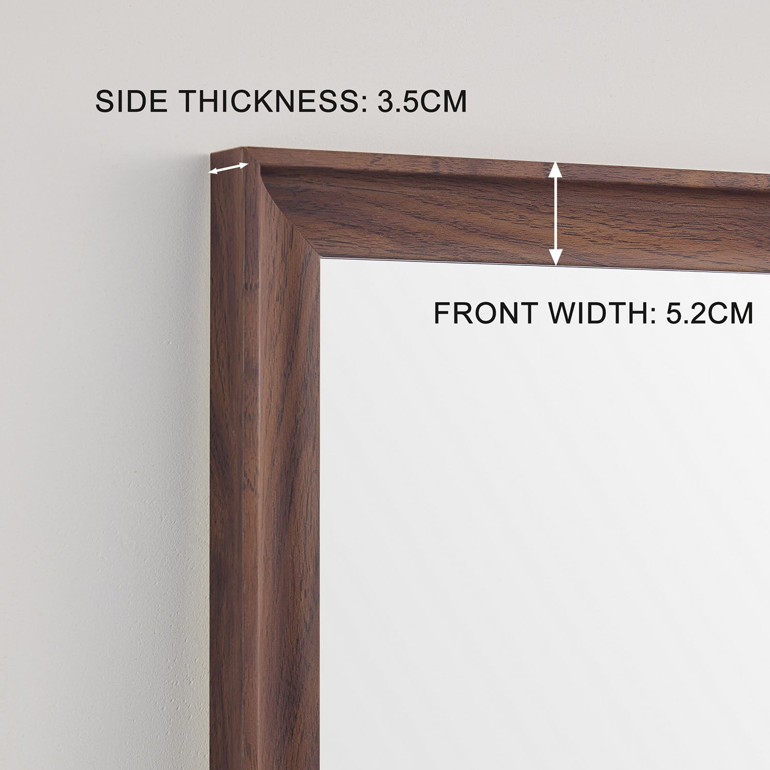 70"x31" Vintage Full Length Wall Mirror with Faux Wood Frame