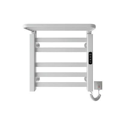 Bathroom Wall Mounted Smart Heated Towel Rack with Top Shelf