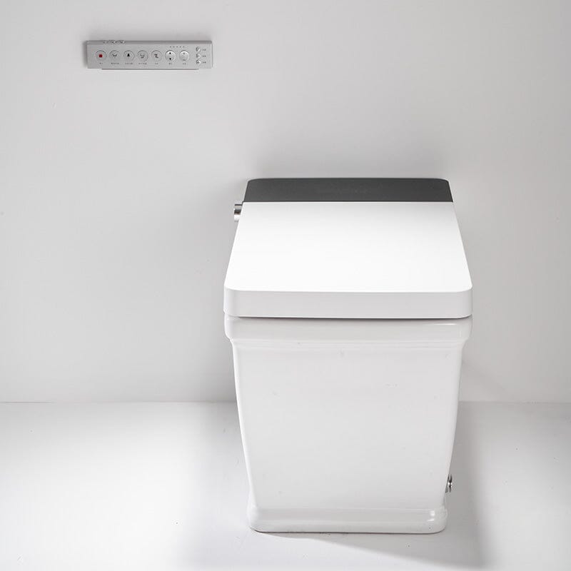 Modern Floor Mounted Square Smart Toilet with Remote Control and Automatic Cover