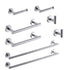 8-Piece Stainless Steel Brushed Nickel Bathroom Hardware Set
