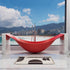 86 in Red Stone Resin Suspended Hammock Tub
