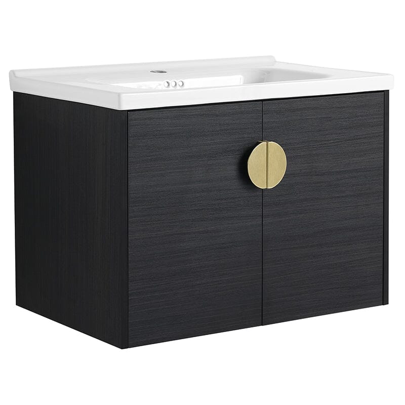 28 Inch Small Bathroom Vanity Cabinets With Sink Float Mounting Design,Soft Close Doors