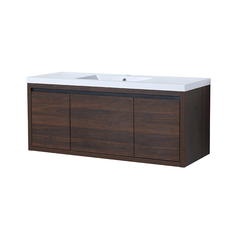 48-Inch Large Countertop Bathroom Vanity with Sink Floating Mount Soft-Close Drawers