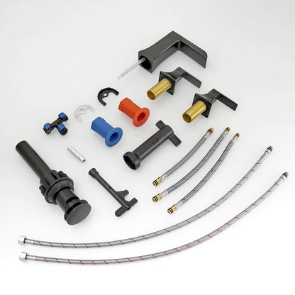 8 Inch 3 Hole Oil Rubbed Bronze Waterfall  spout Bathroom Faucet and accessories