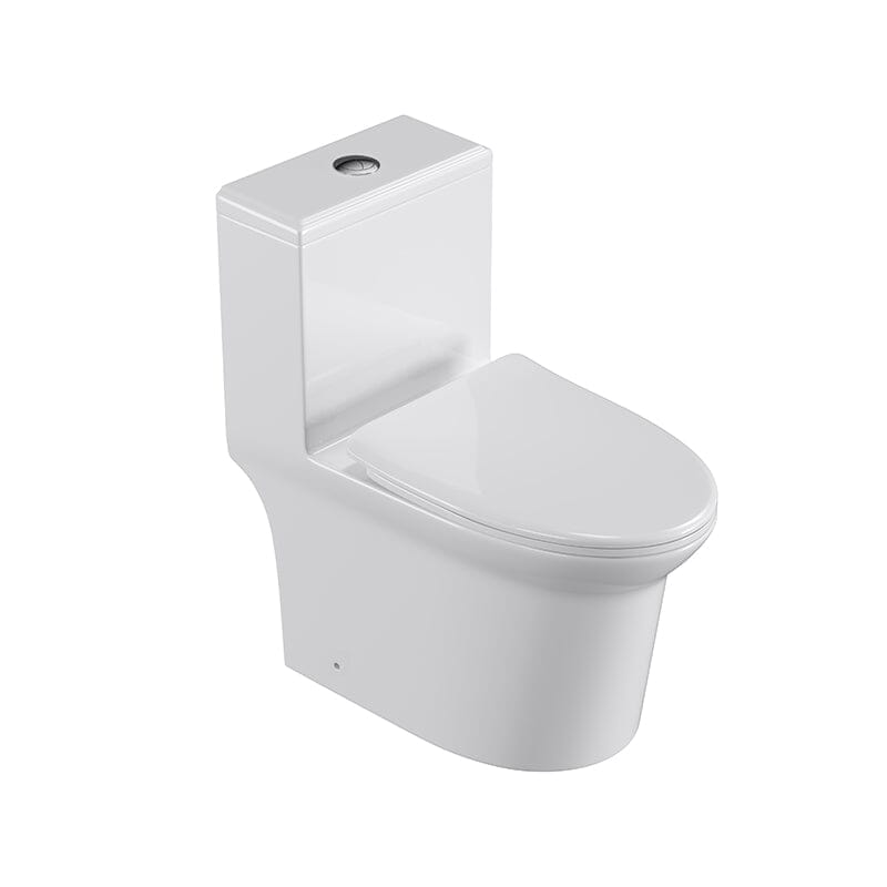 GIVINGTREE Siphonic Jet Dual Flush Elongated One Piece Toilet with Comfortable Seat Height