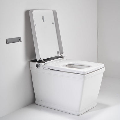 Modern Floor Mounted Square Smart Toilet with Remote Control and Automatic Cover