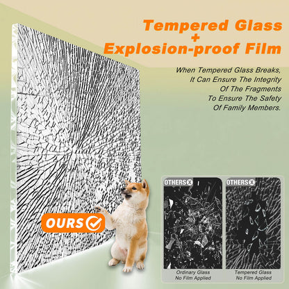 8mm Clear Tempered Glass with Invisible Safety Film for Shatter Protection