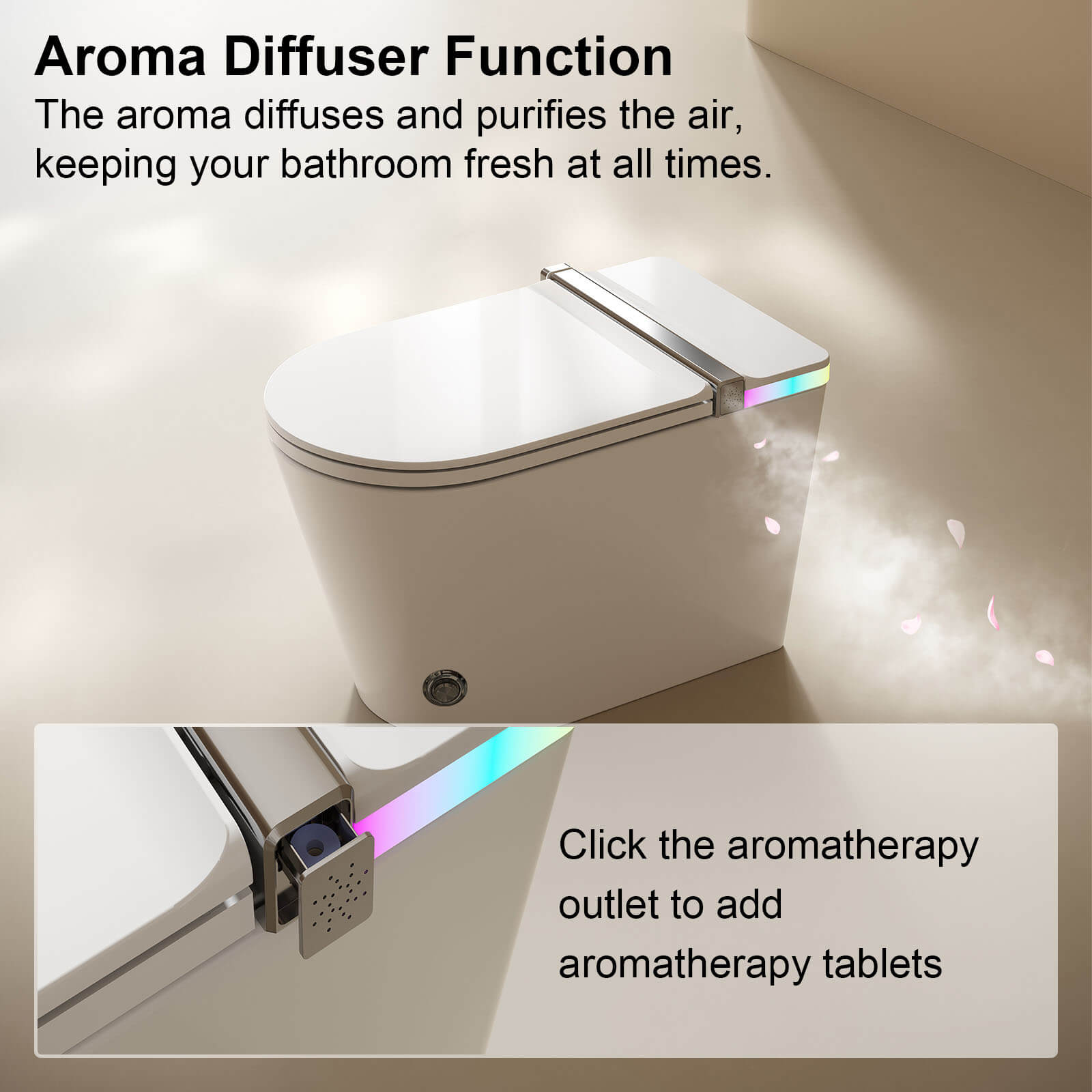 GIVINGTREE Smart Toilet with Bidet Built in, Colorful Ambient Light, Heated Seat, Automatic Flush