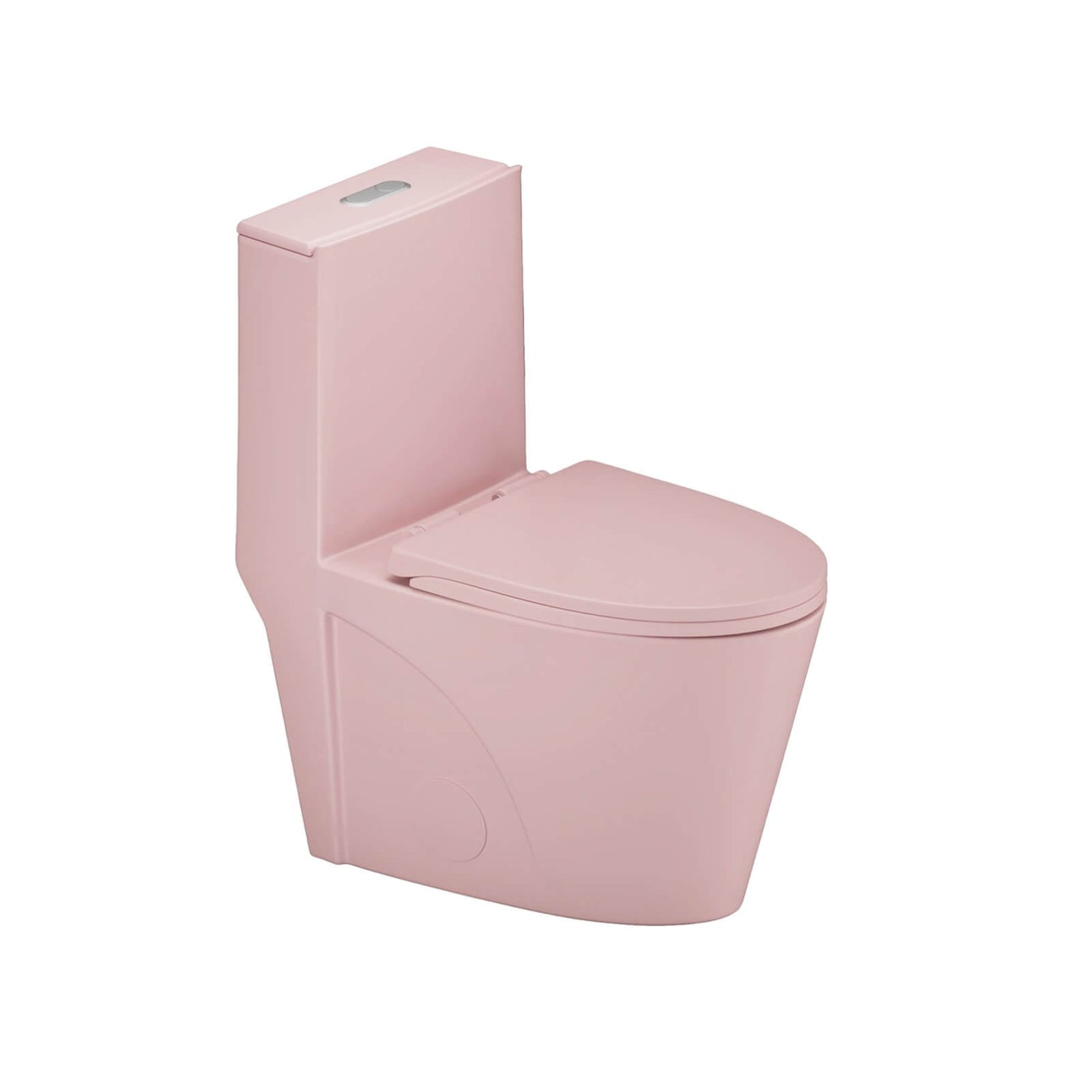 ADA compliant pink toilet with comfortable height