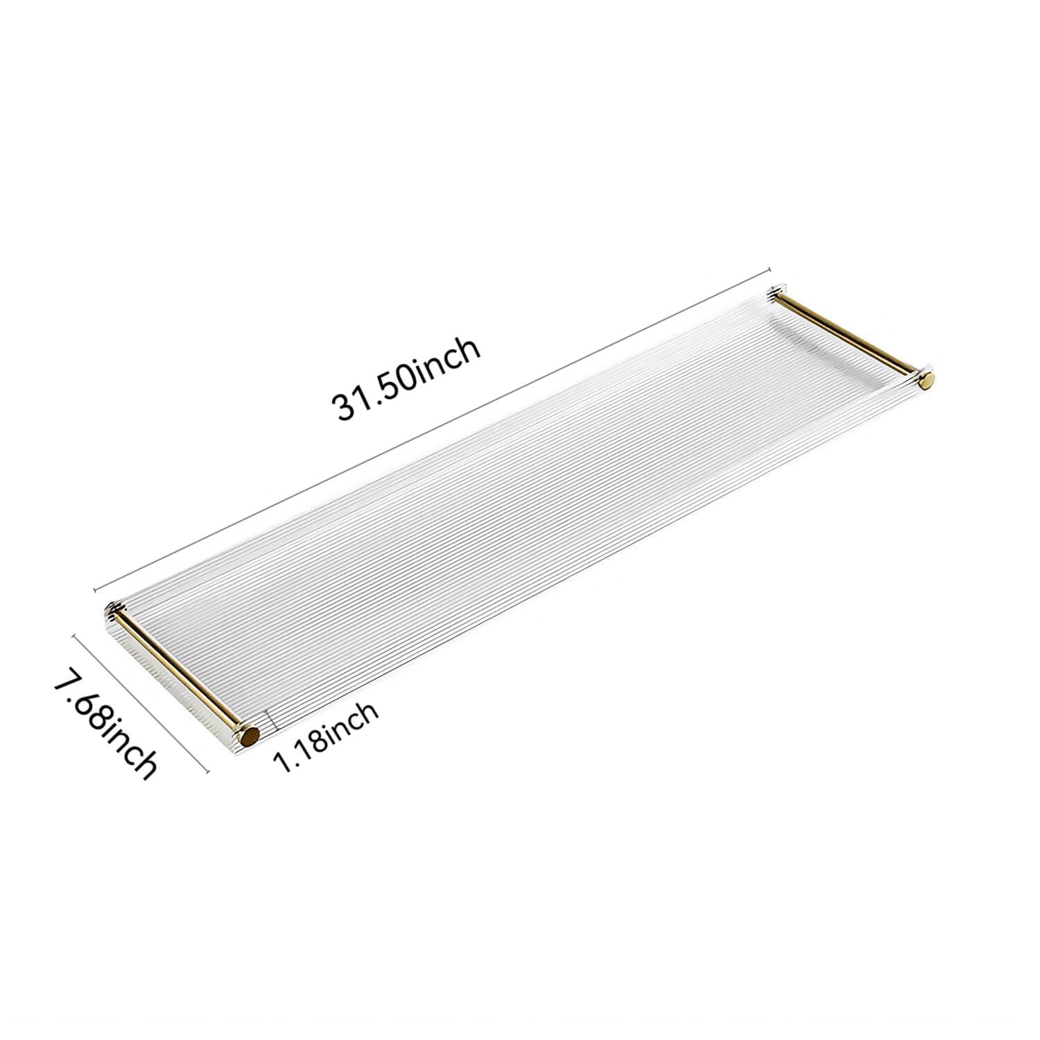 Acrylic bathtub shelf organizer for bath accessories