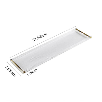 Acrylic bathtub shelf organizer for bath accessories