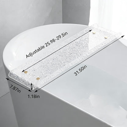 Home SPA Acrylic Bathtub Tray Caddy with Phone Holder for Bathroom