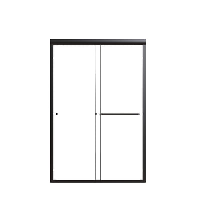 Aerospace-Grade Matte Black Aluminum Frame Details on Framed Sliding Shower Door