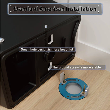 Square Smart Bidet Toilet with Water Tank, Radar Sensor, Heated Seat, Drying Function