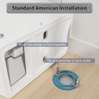 Square Smart Bidet Toilet with Water Tank, Radar Sensor, Heated Seat, Drying Function