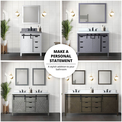 48&quot; Ash Gray Barn Bathroom Vanity with Quartz Countertop
