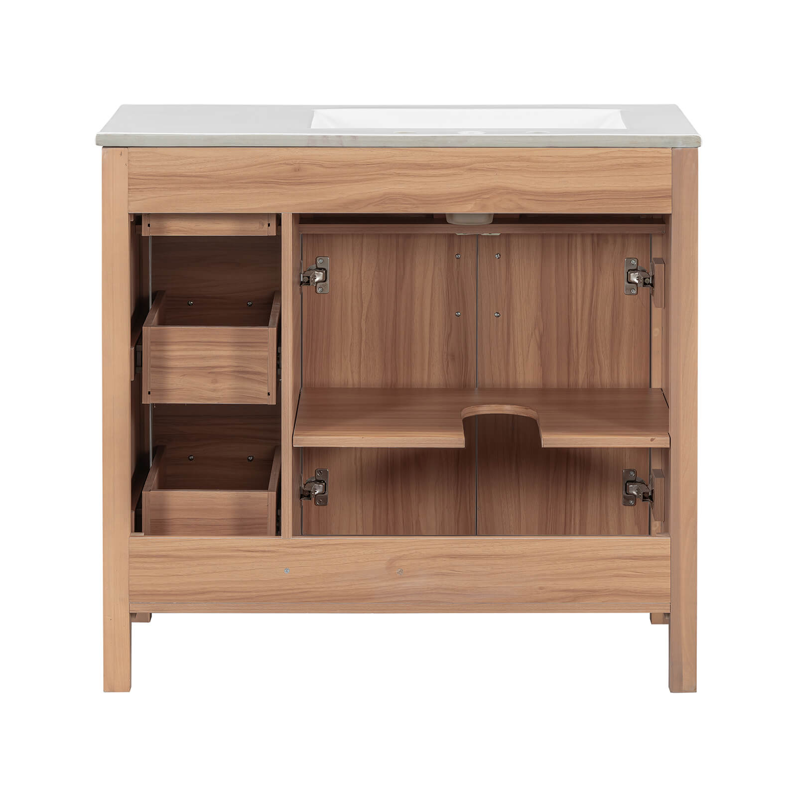 Bathroom Vanity with Eco Friendly MDF Panels and Sturdy Construction