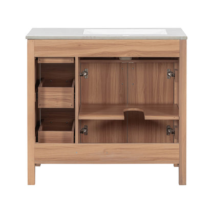 Bathroom Vanity with Eco Friendly MDF Panels and Sturdy Construction