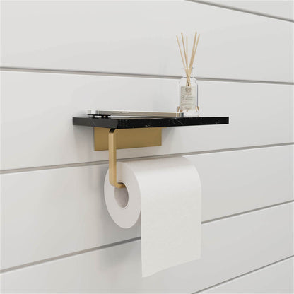 Bathroom toilet paper holder installed on wall