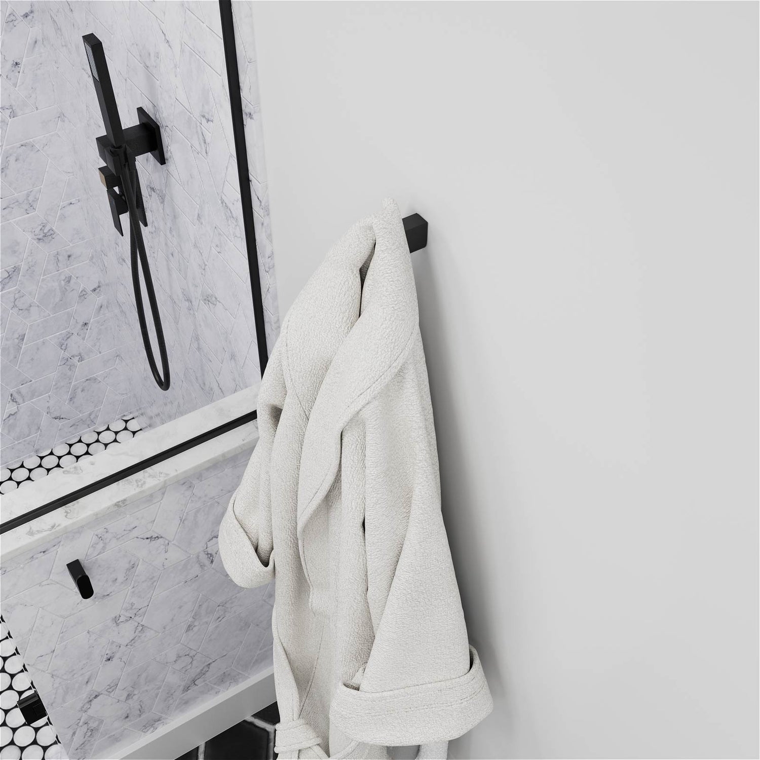 6-Piece Matte Black Bathroom Hardware Sets