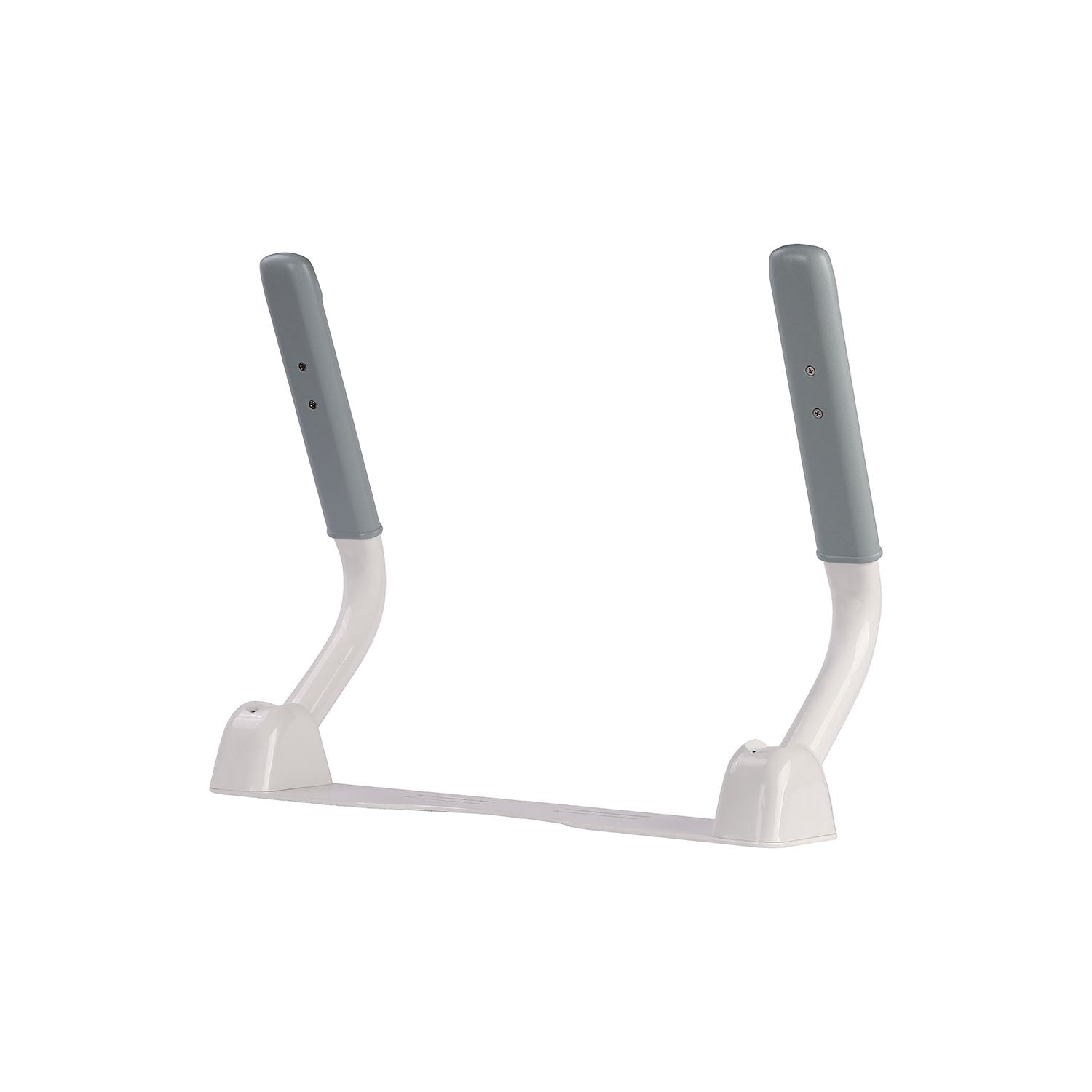 Bathroom safety rail installed beside toilet for stability and balance