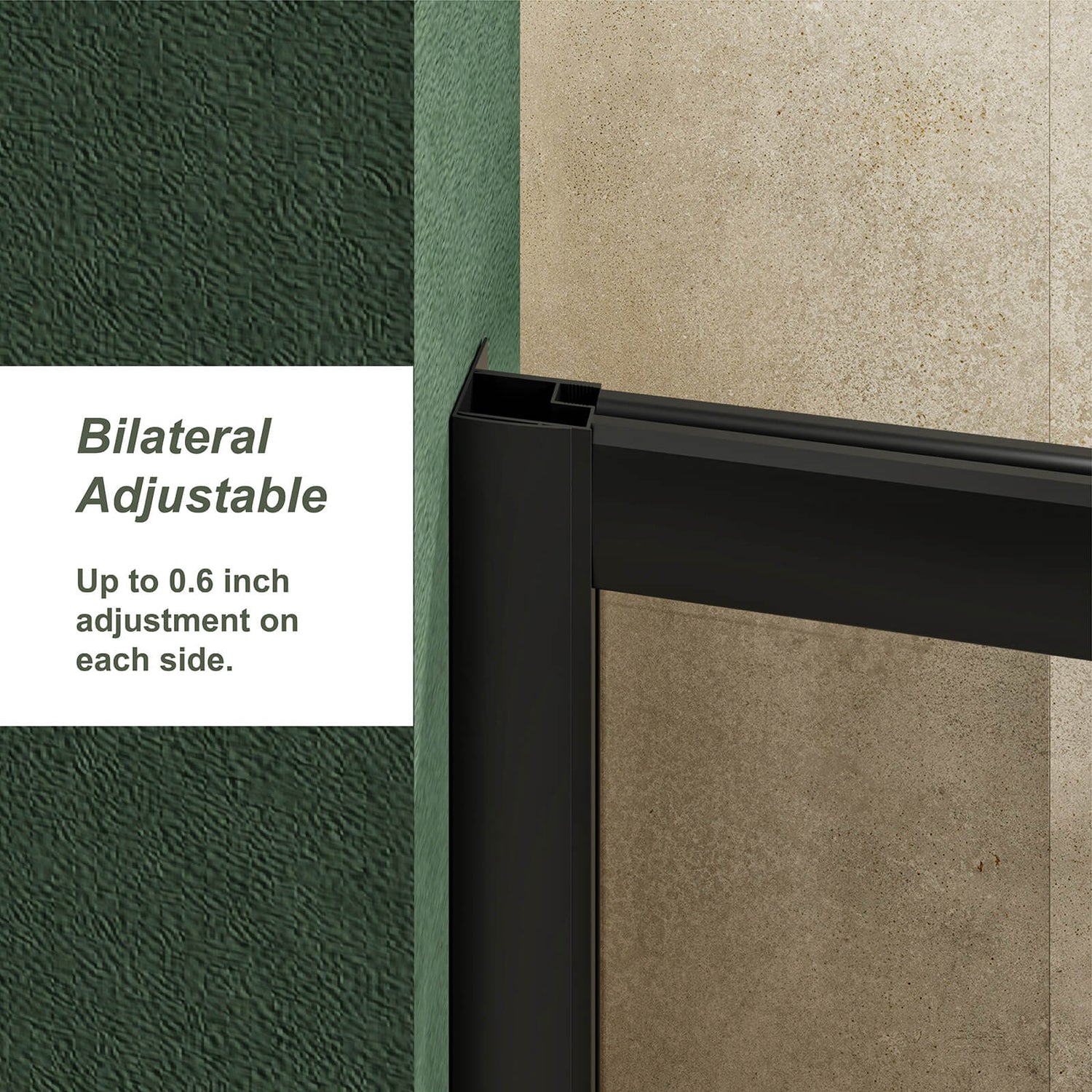 Black framed shower enclosure with sleek modern style