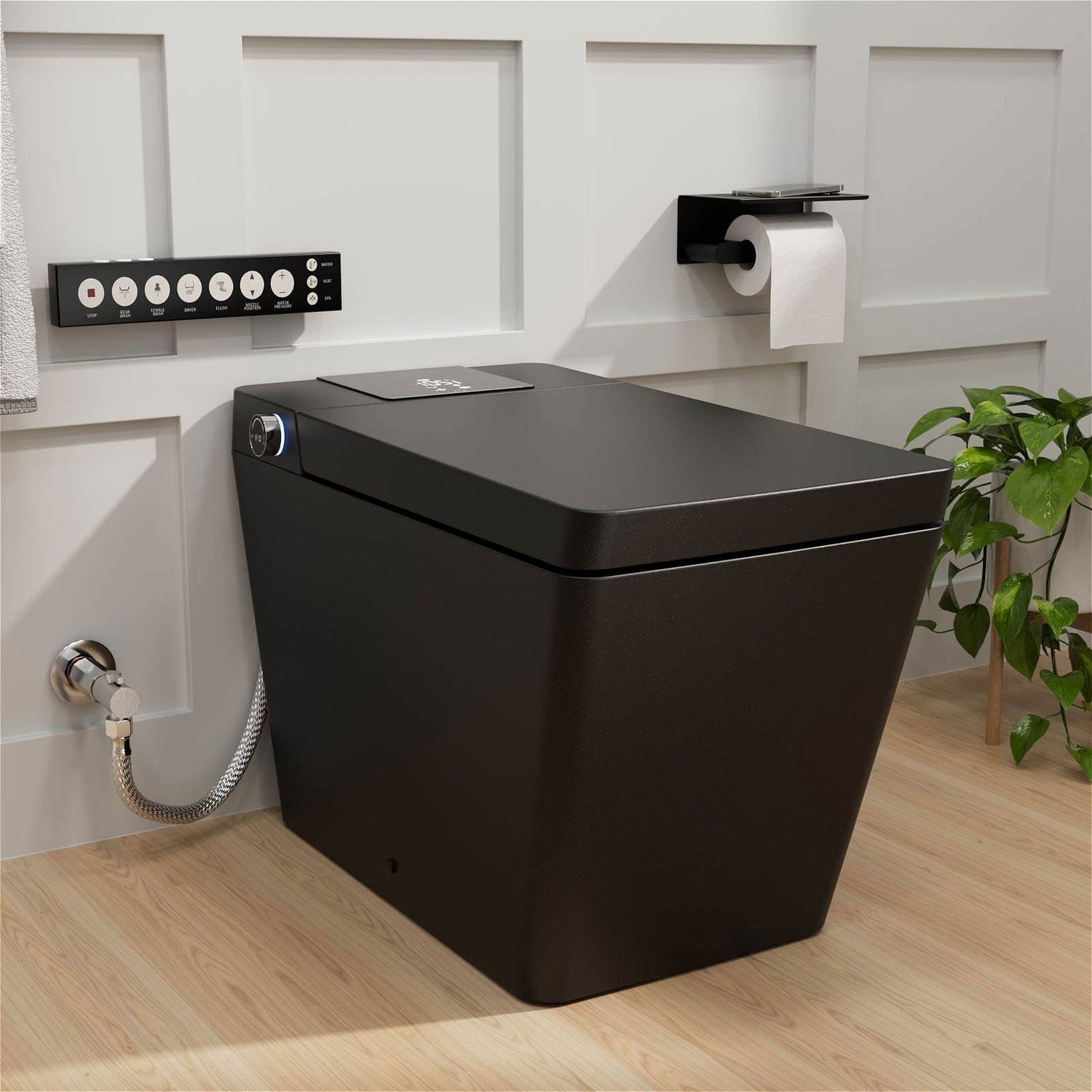 Smart-Bidet-Toilette mit Spülkasten, Radarsensor, beheiztem Sitz und Trocknungsfunktion