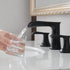 Black 8 Inch Waterfall Bathroom Faucet With 2 Handle and Pop Up Drain