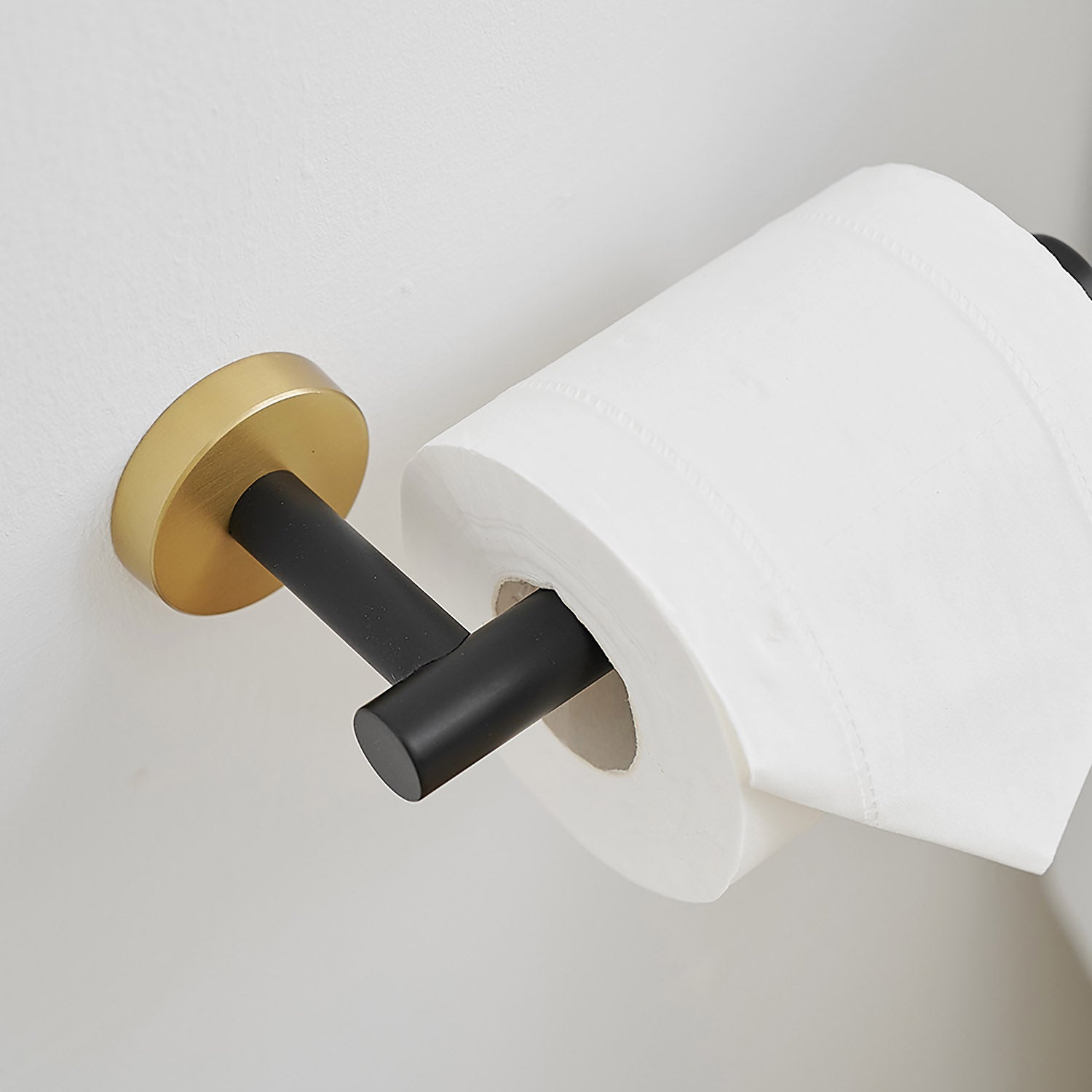 Black &amp; Gold Wall-Mounted Bathroom Hardware toilet paper holder