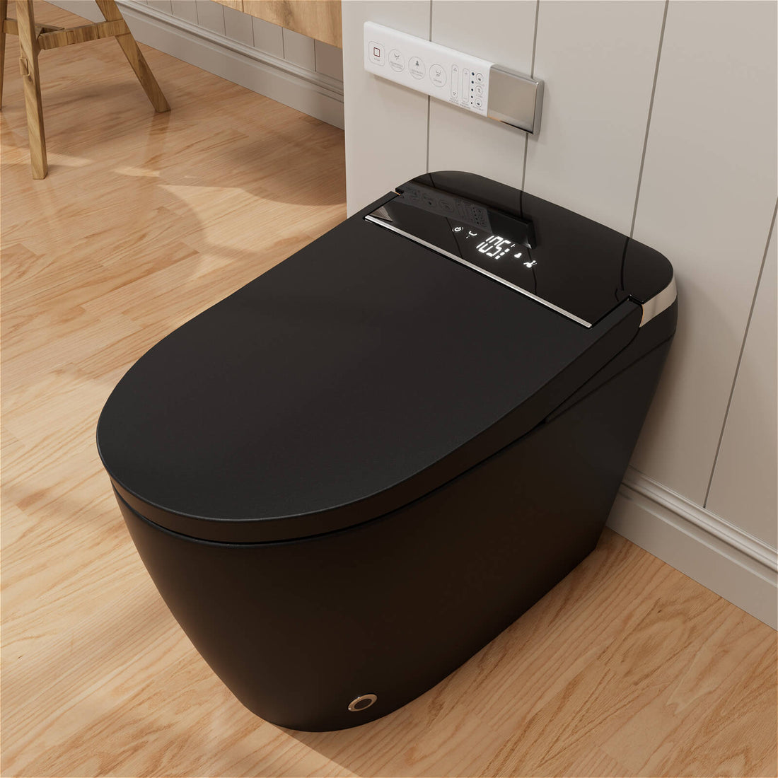 One Piece Smart Toilet with Bidet Built in, LED Night Light, Heated Seat, Warm Water
