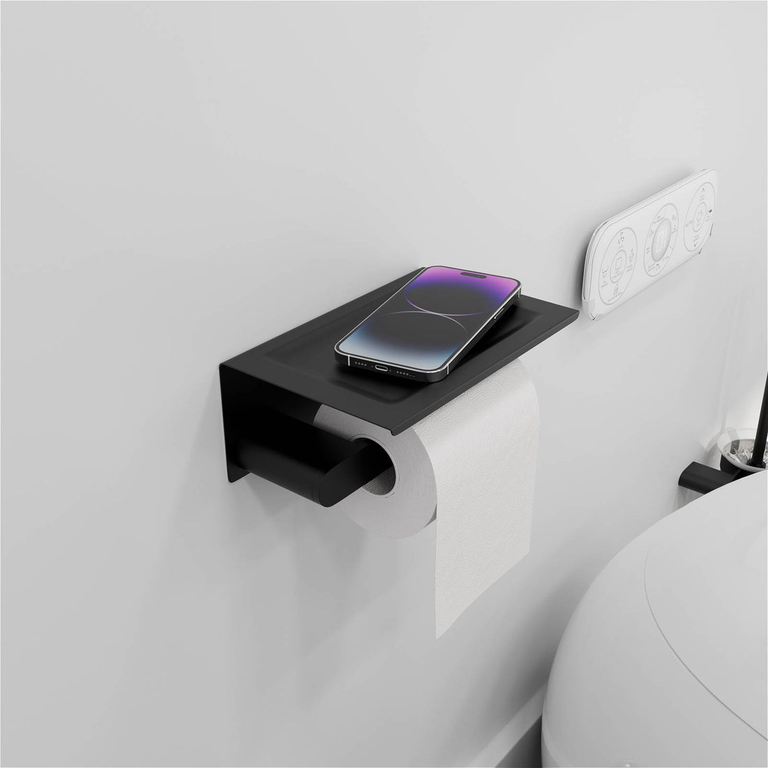 Black paper towel holder
