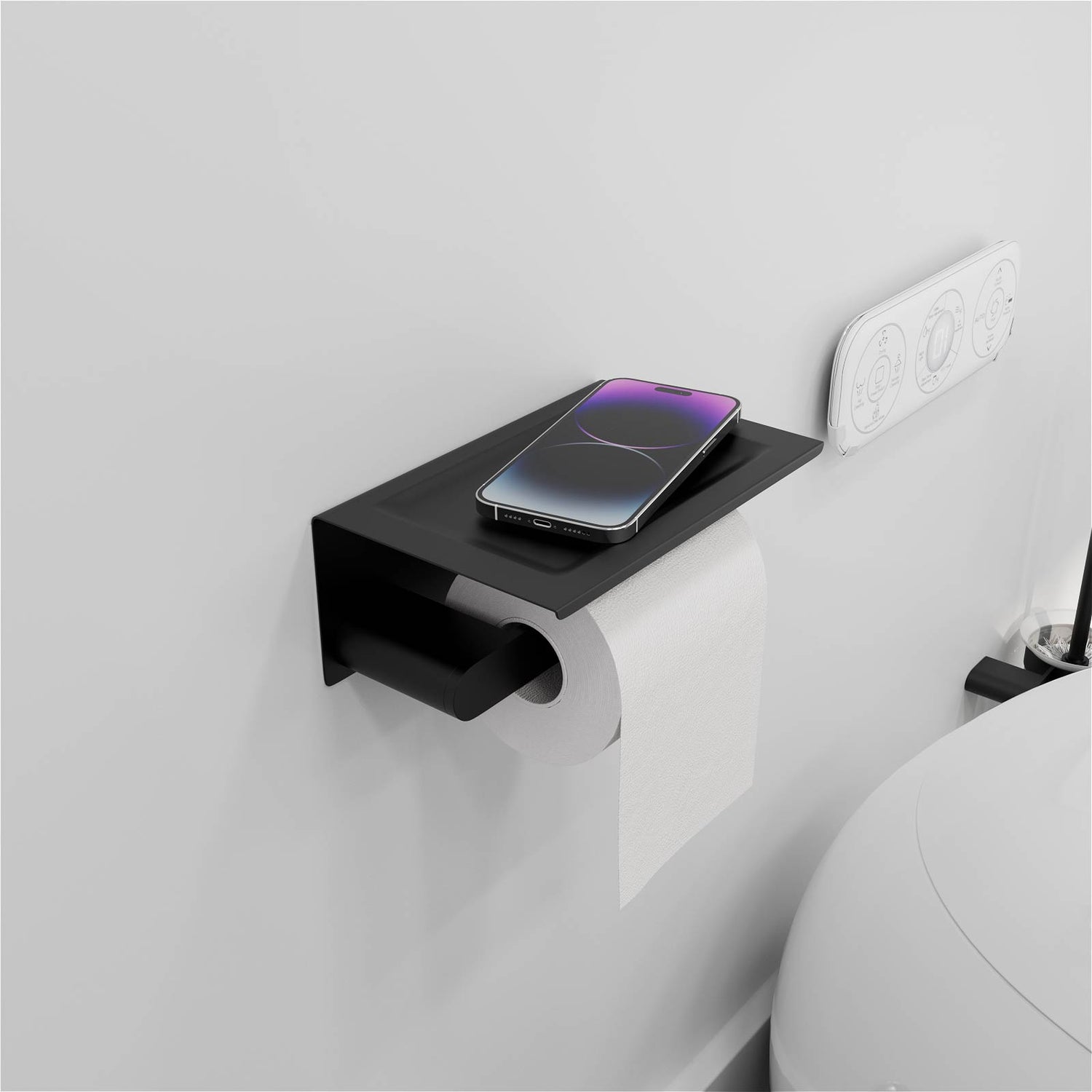 Black paper towel holder