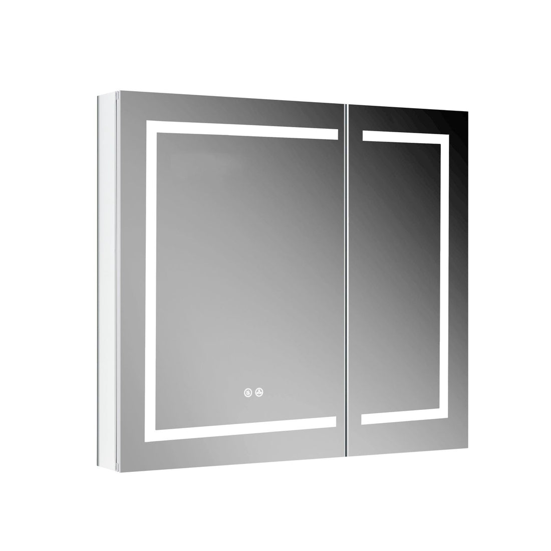 Blossom Vega 36"x32" LED Mirror Medicine Cabinet 2 Doors Defogger 3 Glass Shelves