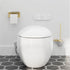 Brushed Gold Toilet Brush and Toilet Paper Holder Set