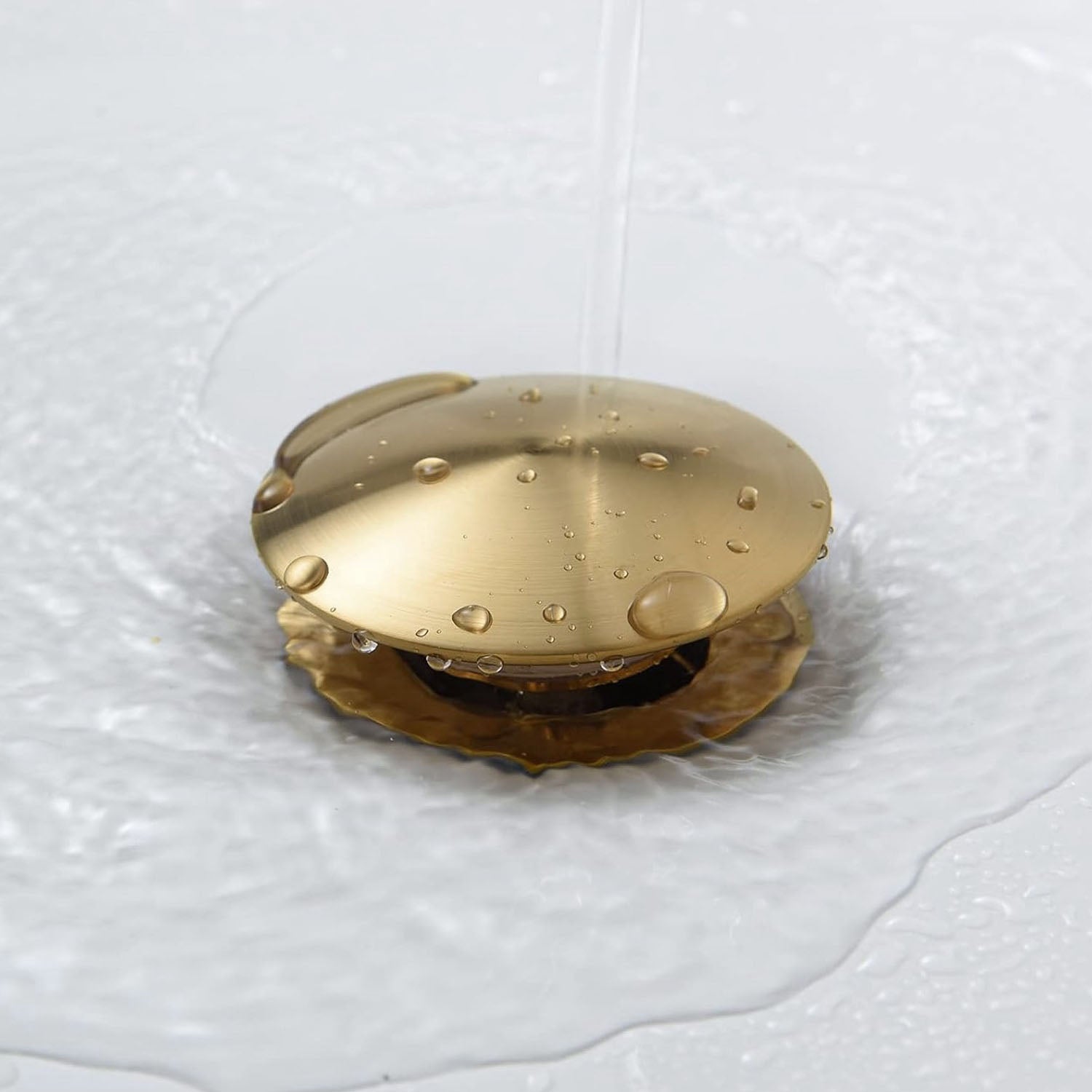 Brushed Gold Bathroom Sink Drain